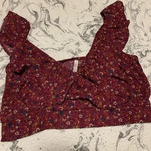 Burgundy crop top